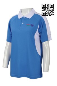 P665 製作拼色Polo恤 大量訂造Polo恤 制服團隊領袖T恤 POLO 來樣訂造Polo恤 Polo恤供應商    天藍色